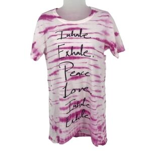 Chaser‎ Pink and White Tie Dye T Shirt